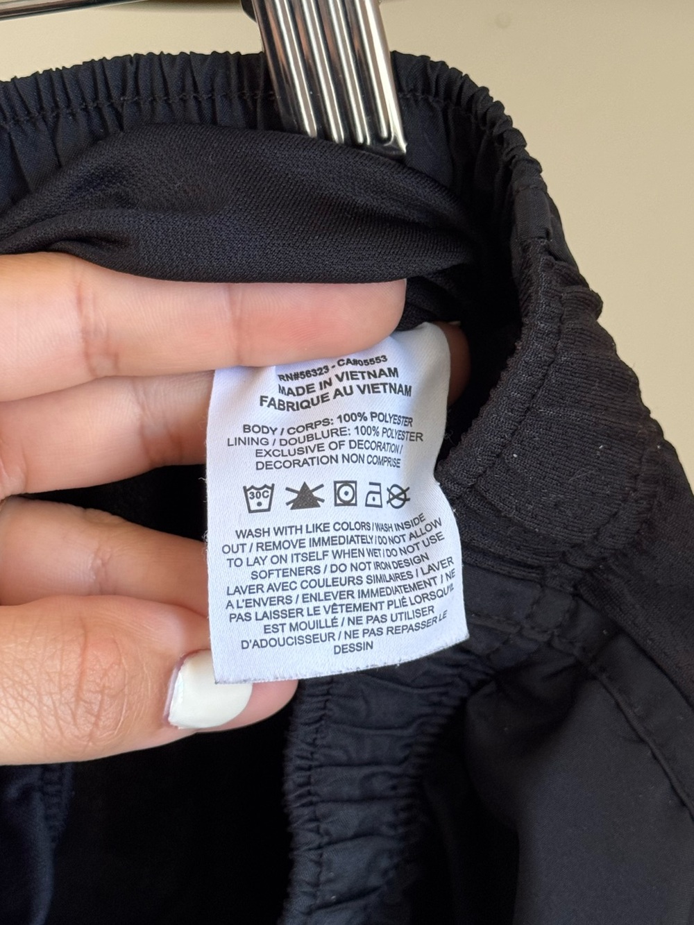 Nike Black Women's Athletic Shorts with White Swoosh | Extra Small TP - Picture 5 of 5